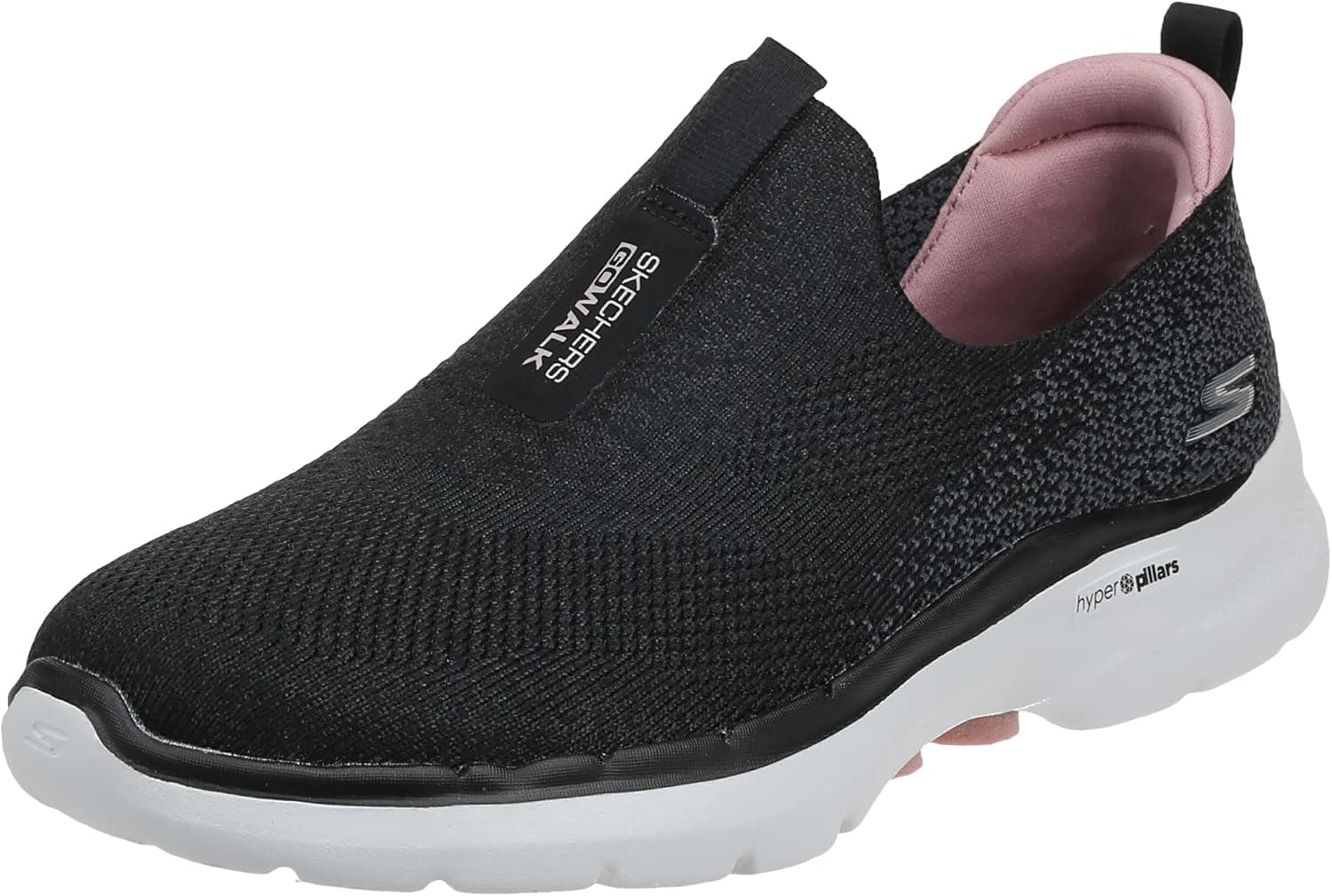 Skechers Women's Walking Shoes: Glimmering Black/Pink