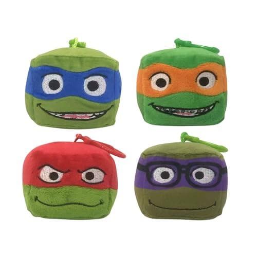 Adorable 4-Pack of Teenage Mutant Ninja Turtle Plush Cubez