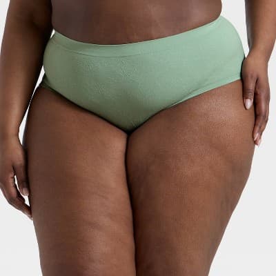 Women's Seamless Hipster Underwear - Auden™ Green XXL