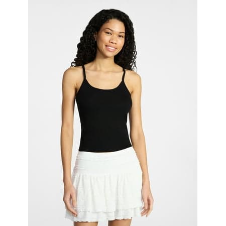 No Boundaries Scoop Cami Top, Women's Sizes XXS-XXL