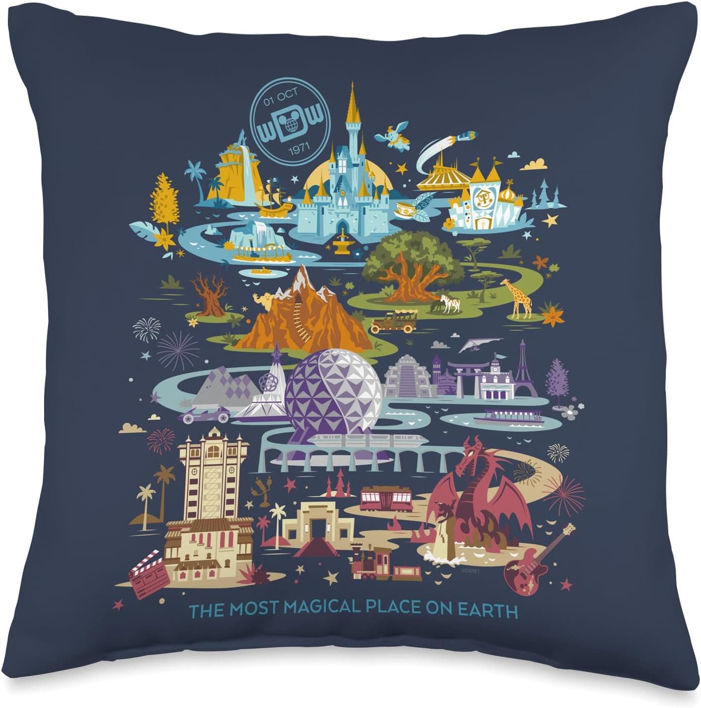 Celebrate Disney's 50th with Cozy Throw Pillow