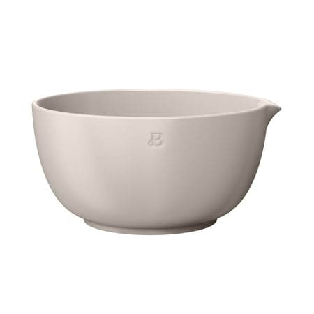 Beautiful 3 QT Stoneware Batter Mixing Bowl, Porcini Taupe by Drew Barrymore