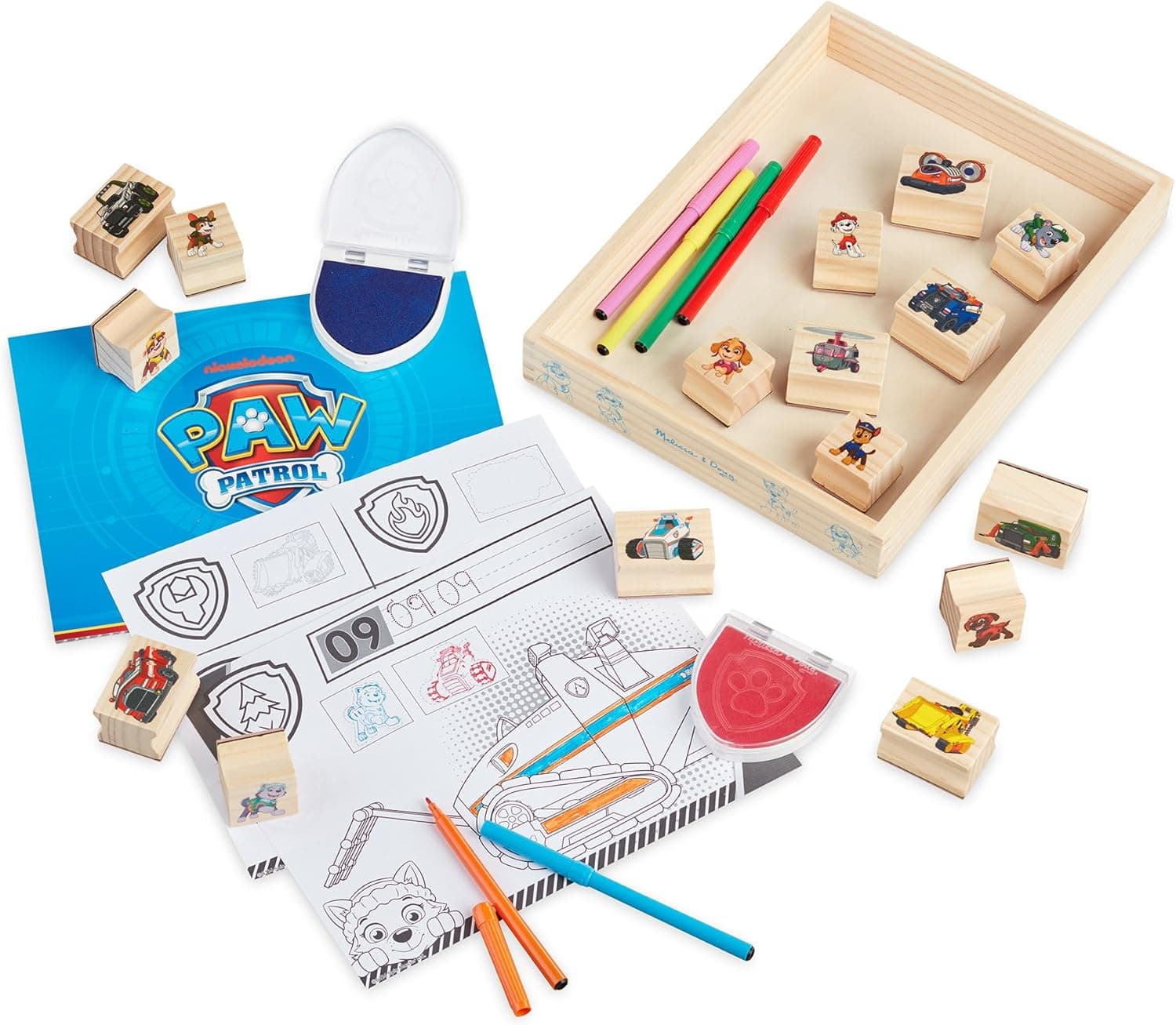 Melissa & Doug PAW Patrol Wooden Stamps and Activity Set
