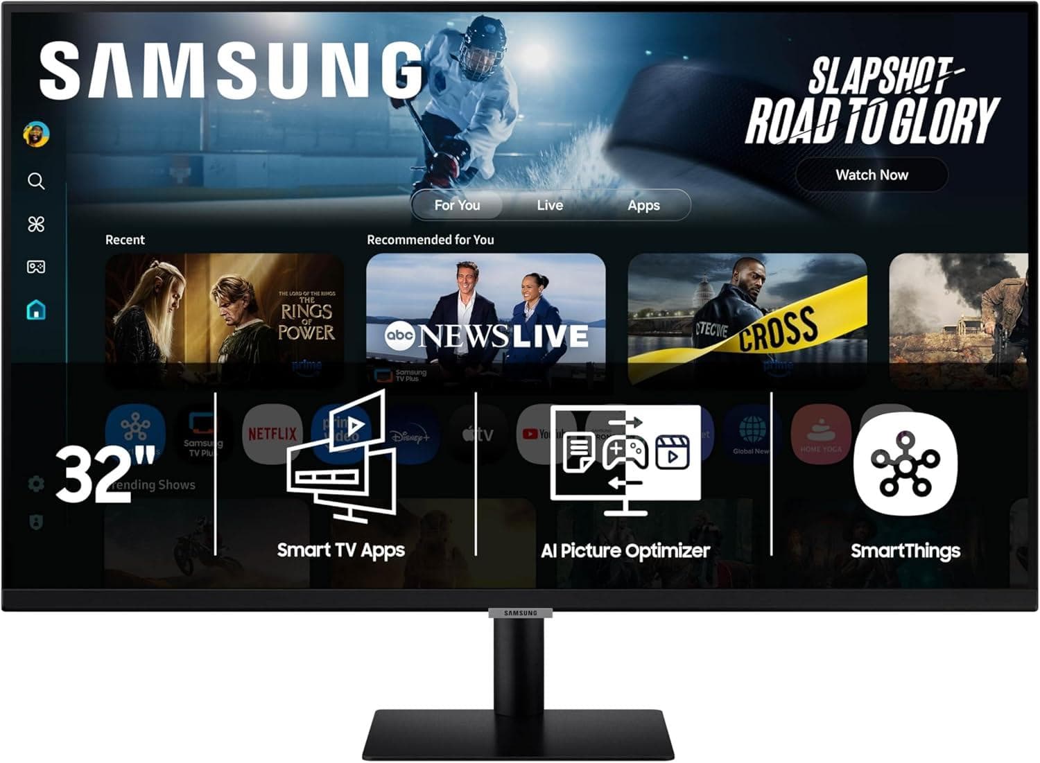 Samsung 32" 4K Smart Monitor with Streaming Apps