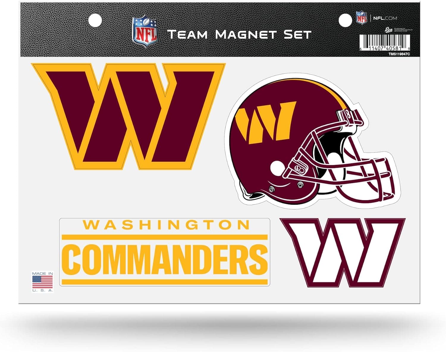 Cheer on the Commanders with Official NFL Team Magnet