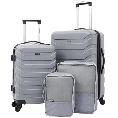 4-Piece Wrangler Miami Luggage and Packing Cubes Set Amazon