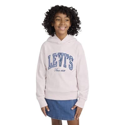Levi's® Girls' French Terry Logo Hooded Sweater - Light Pink XL