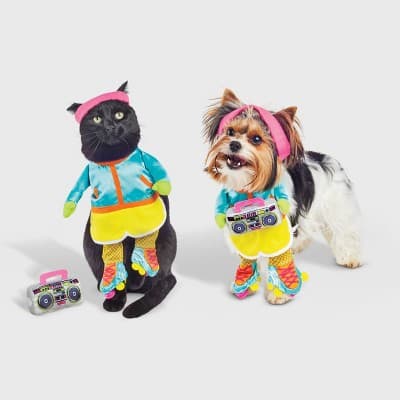Halloween Retro Skater Dog and Cat Frontal Costume with Boombox Toy - Hyde and EEK! Boutique™ XS
