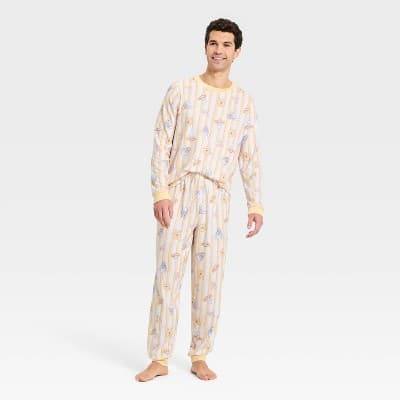 Men's Winnie the Pooh 2pc Family Matching Sleep Pajama Set - Yellow XL