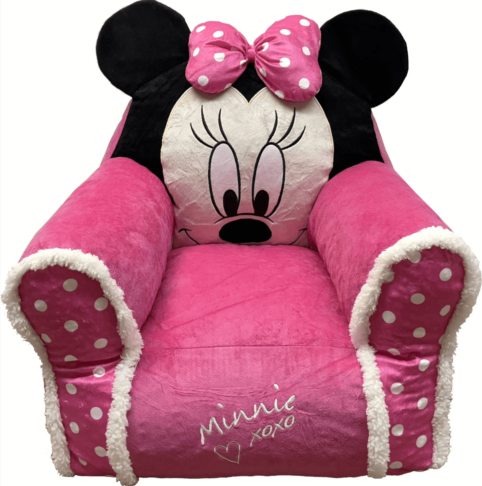Disney Kids Figural Bean Bag Chair w/ Sherpa Trim Walmart