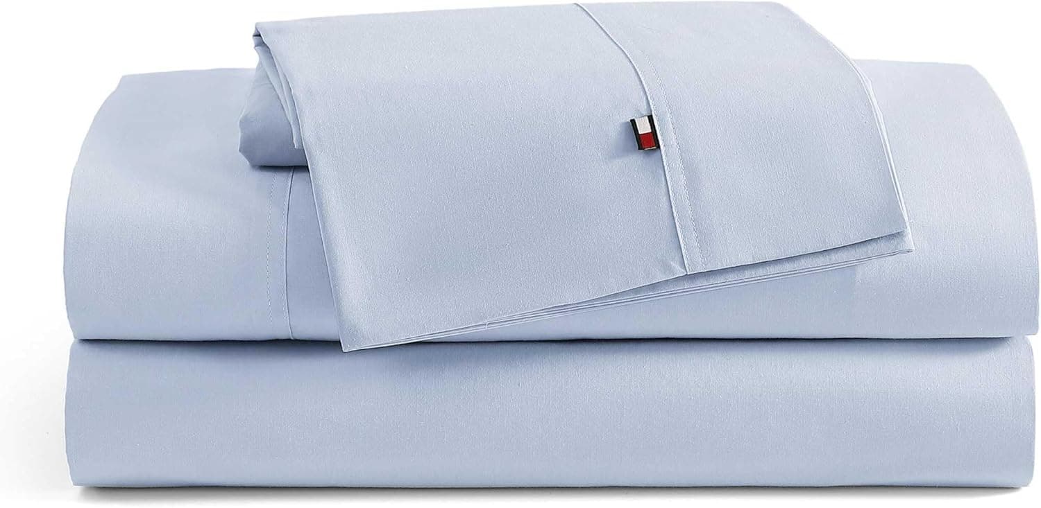 Crisp & Tailored Cotton Percale Sheets Set by Tommy Hilfiger