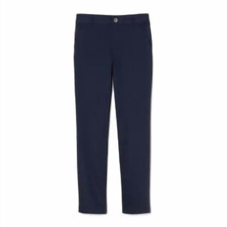French Toast Girls' Straight Leg Pull-On Uniform Pants - navy, 10 (Big Girls)