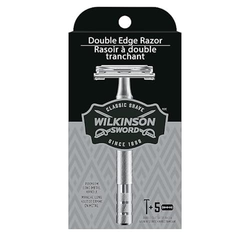 Double Edge Razor with 5 Blade Refills