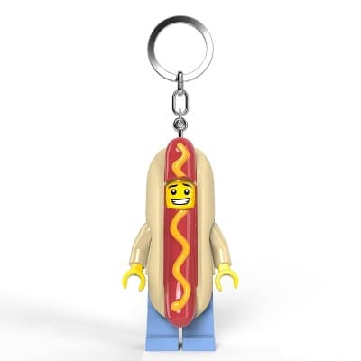 LEGO Minifigures Keychain Light - Hot Dog Man: Includes Batteries, ABS Material, 1 Mini Figure