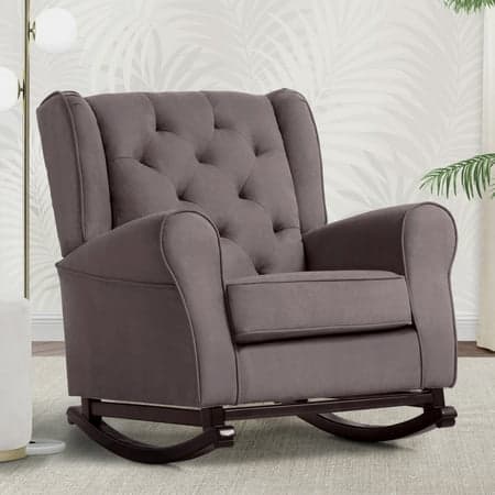 Delta Children Emma Nursery Rocking Chair, Graphite