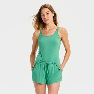 Women's Jersey Pajama Tank - Auden™ Green XL
