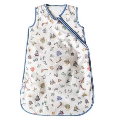 Copper Pearl Wearable Blanket - Wizarding World - 0-6M: Sleeveless, Side Zipper, Tagless, Animal Icon Pattern