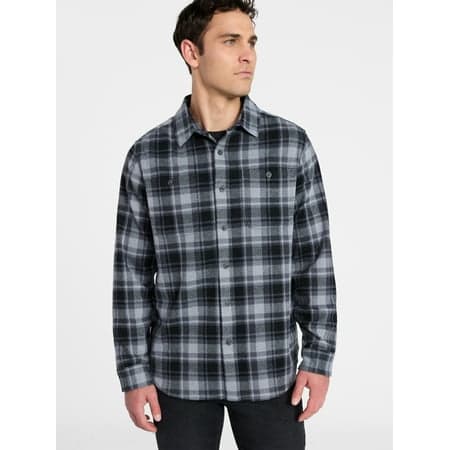 George Men's & Big Men's Knit Overshirt with Long Sleeves, Sizes S-3XL