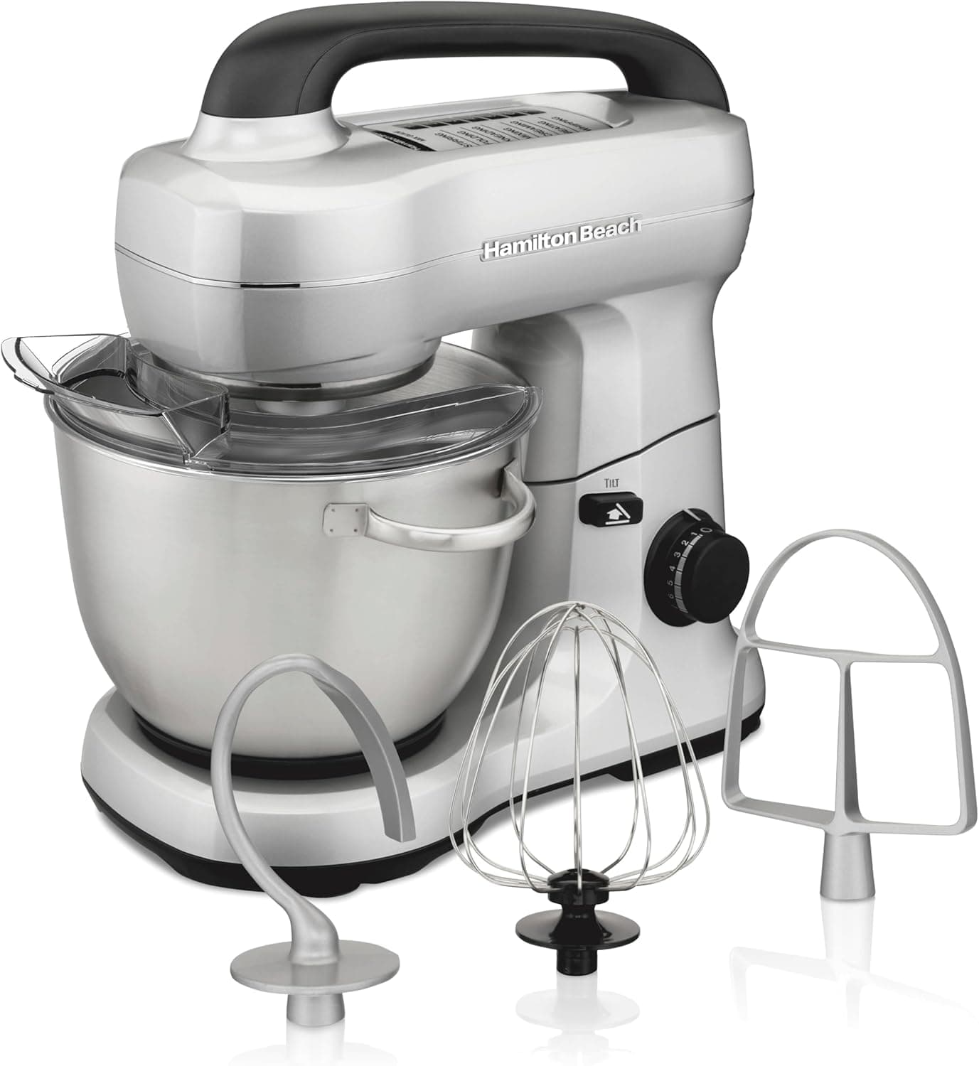 Powerful 4-Qt Hamilton Beach Stand Mixer with Attachments