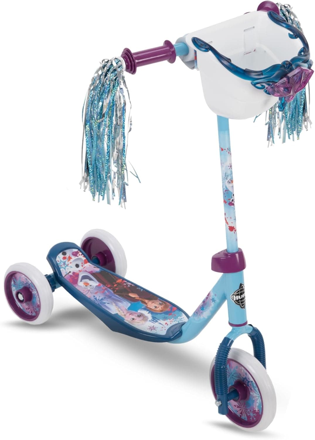 Huffy Disney Frozen 2 Toddler Scooter - 3 Wheels, Basket, Streamers