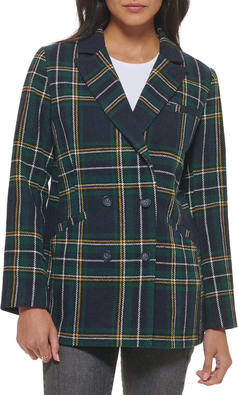 Levi's Plaid Wool Blazer - Stylish Workwear at 50% Off