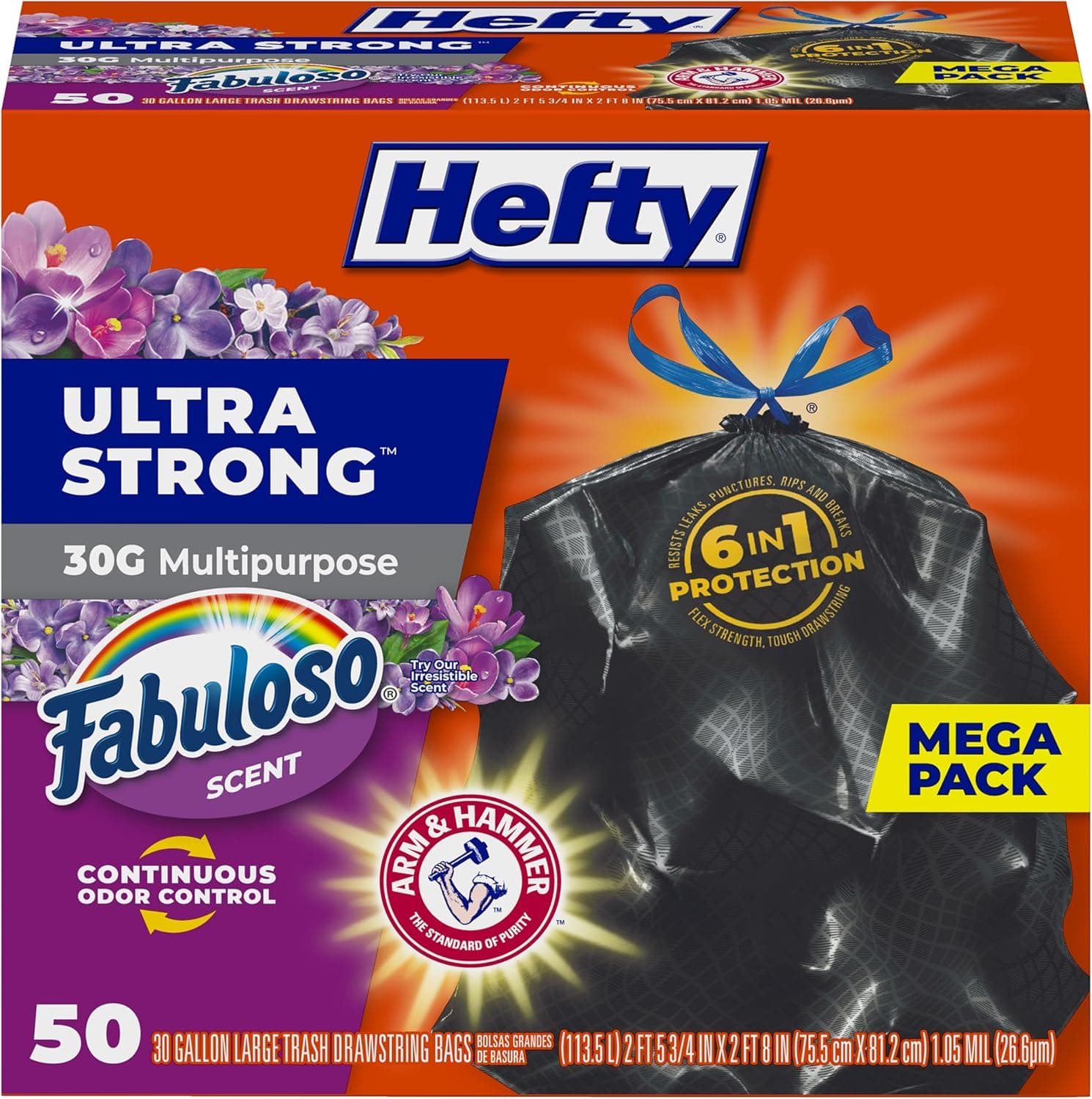 Hefty Ultra Strong 30-Gallon Trash Bags: Durable, Leak-Resistant