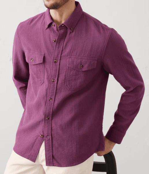 Banana Republic Factory Men's Standard-Fit Double Weave Shirt Banana Republic Factory