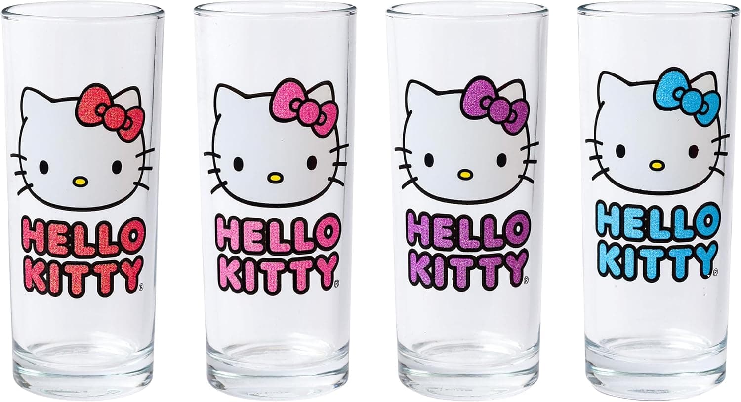 Sparkly Hello Kitty Tumblers - 4-Pack Set