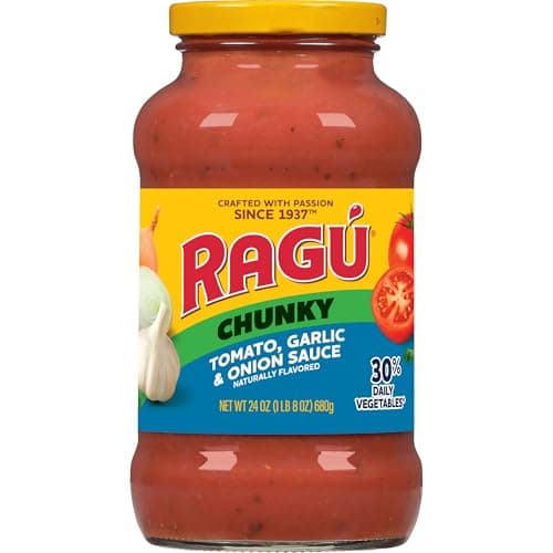 Ragú Chunky Tomato, Garlic, and Onion Pasta Sauce (24 oz) - 78% Off