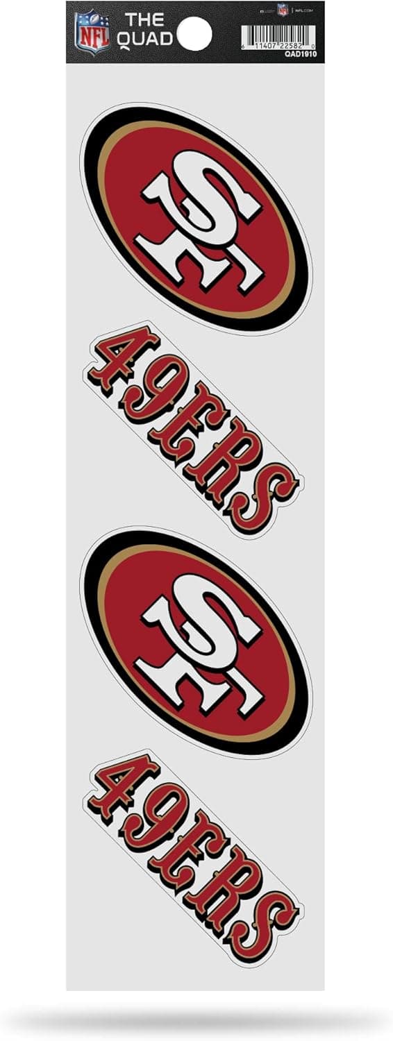 Officially Licensed NFL Decals for 49ers Fans