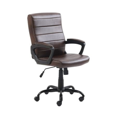 Mainstays Bonded Leather Mid-Back Manager's Office Chair, Brown