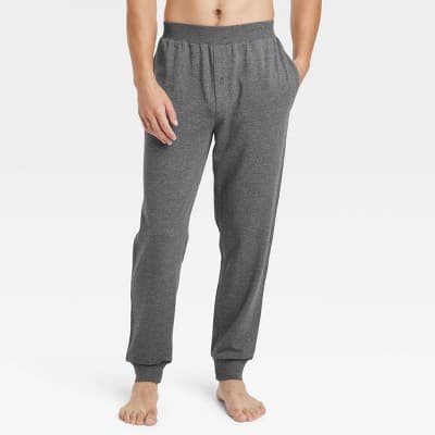 Men's Cotton Modal Knit Jogger Pajama Pants - Goodfellow & Co™ Dark Gray M