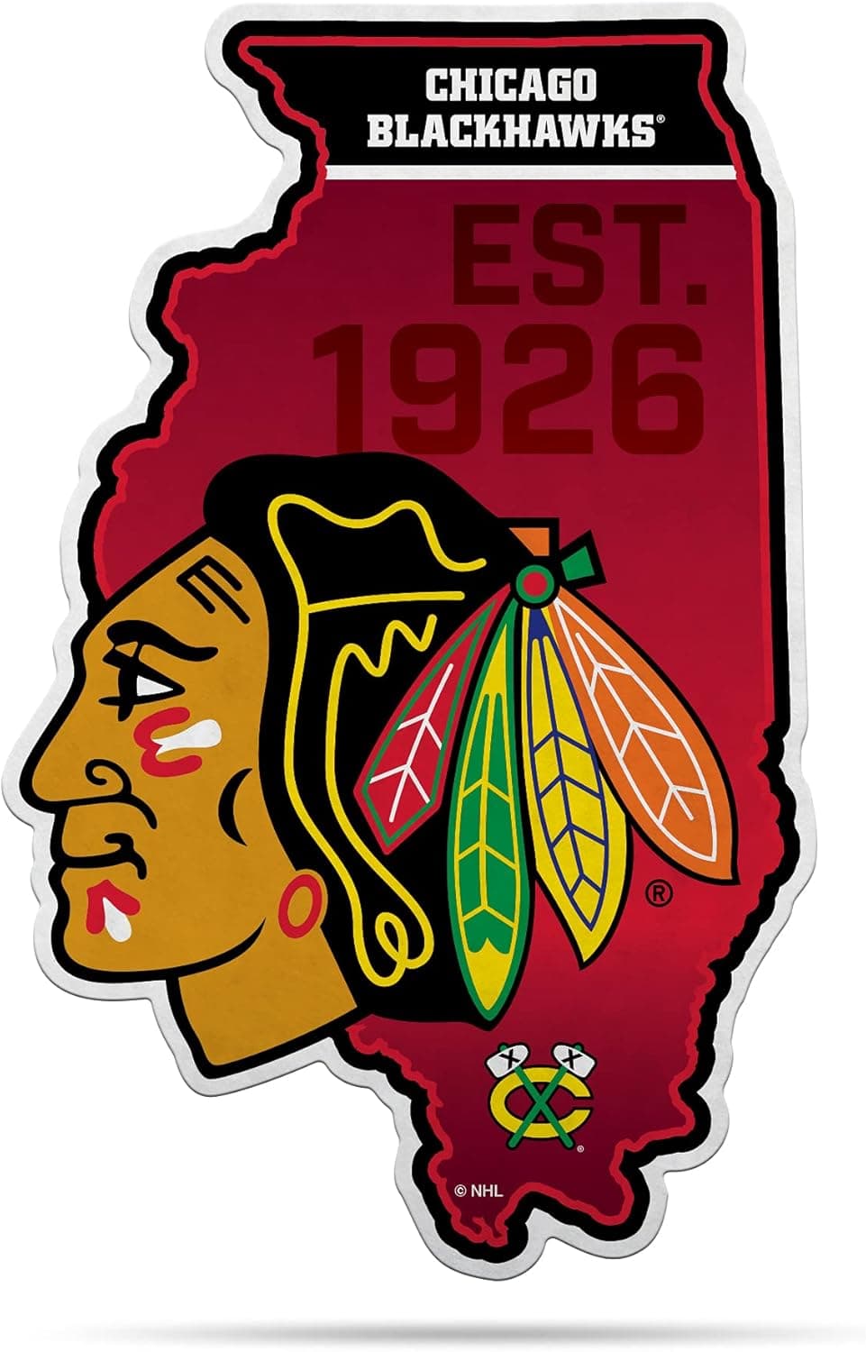 Officially Licensed NHL Chicago Blackhawks State Pennant