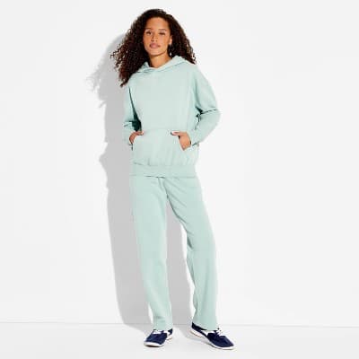 Women's Oversized Hooded Pullover Sweater - Wild Fable™ Slate Blue S