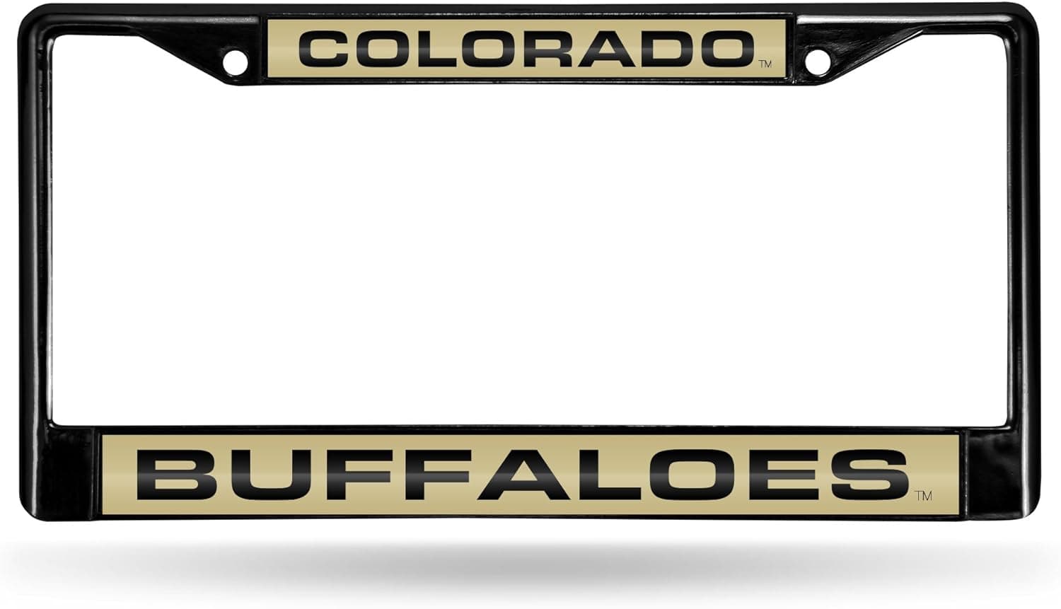 Stylish NCAA Colorado Buffaloes Black Laser Cut Chrome Frame