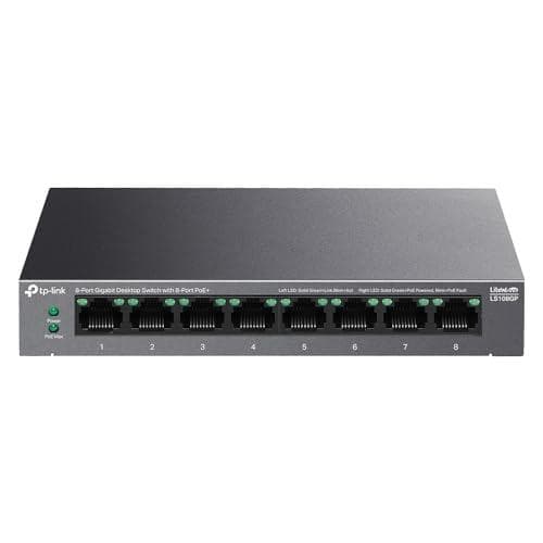 TP-Link LS108GP 8-Port PoE Gigabit Ethernet Switch Amazon