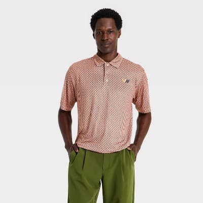 Houston White Men's AOP Performance Polo Shirt - Pink XL