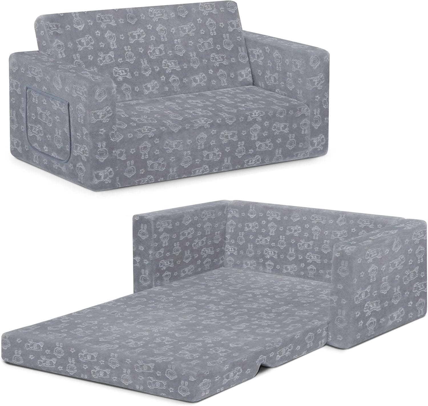 Serta Convertible Sofa: Cozy 2-in-1 Lounger & Sleeper