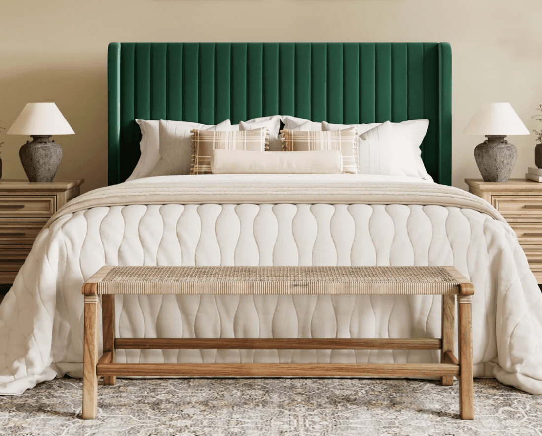 75% Off Velvet Upholstered Platform Bed from Willa Arlo Interiors