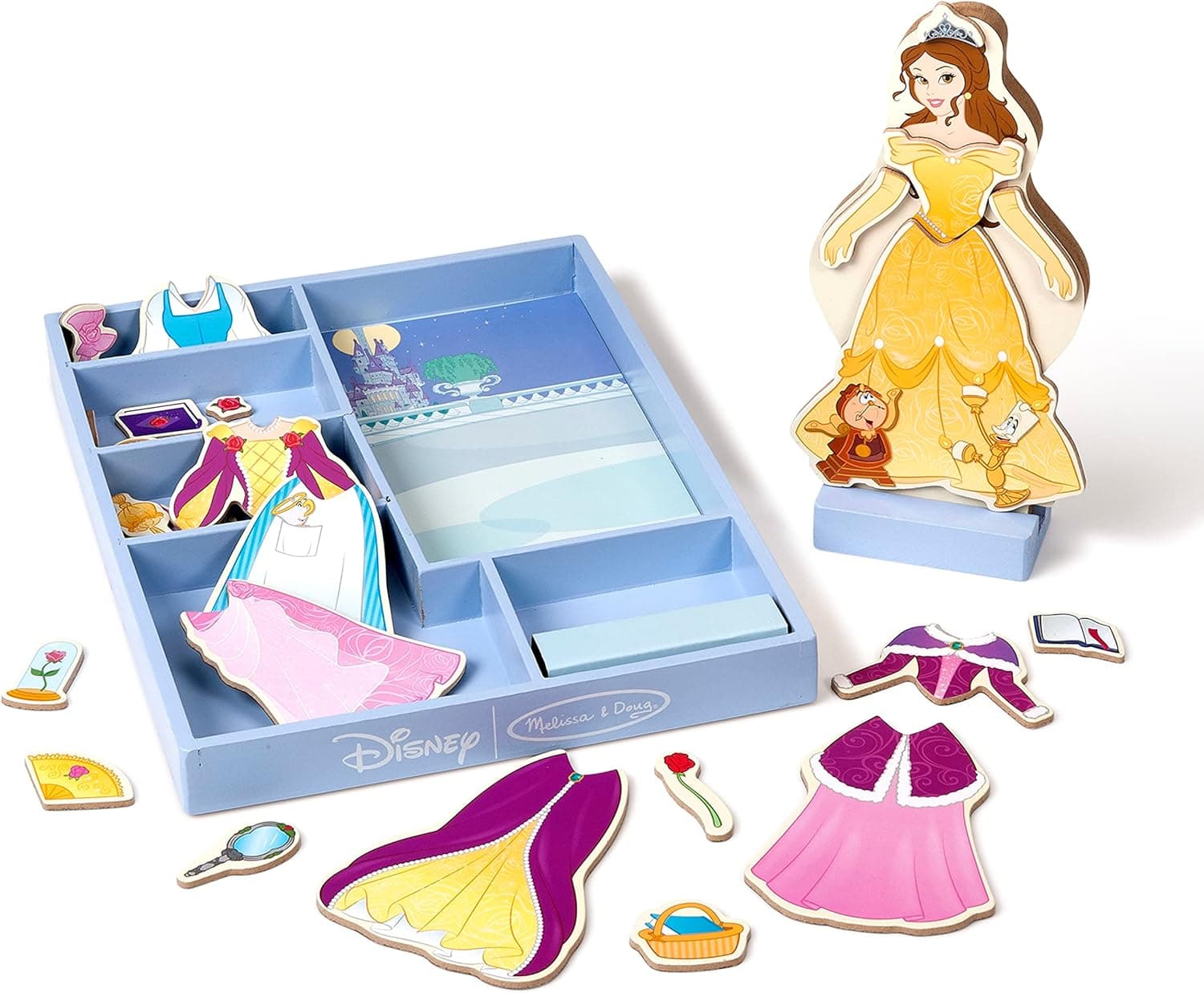 Dress Up Like Belle with Melissa & Doug Disney Wooden Doll Set