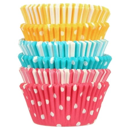 Wilton Dots and Stripes Cupcake Liners, 150-Count, 2 In. Diameter, Assorted Colors