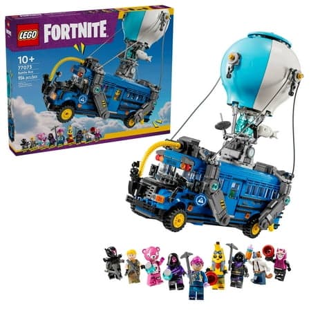 LEGO Fortnite Battle Bus - Collectible Fortnite Toy for Kids, Boys and Girls, Ages 10+ - Pretend Play Set with 9 Minifigures from Video Game - Gift Ideas for Fans - 77073