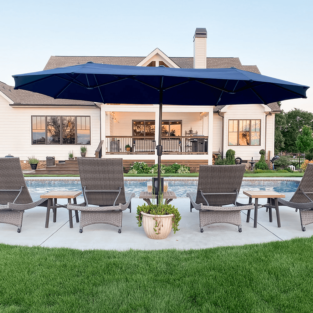 Shade Your Outdoor Space with a 13' Double-Sided Umbrella for $74