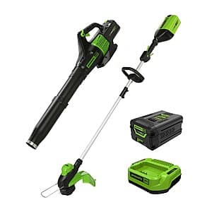 Greenworks 60V Cordless String Trimmer & Leaf Blower Kit