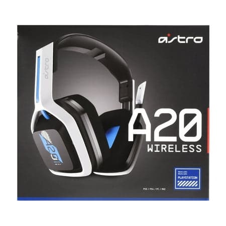 ASTRO Gaming A20 Wireless Headset Gen 2 for PlayStation 5, PlayStation 4, PC & Mac - White/Blue