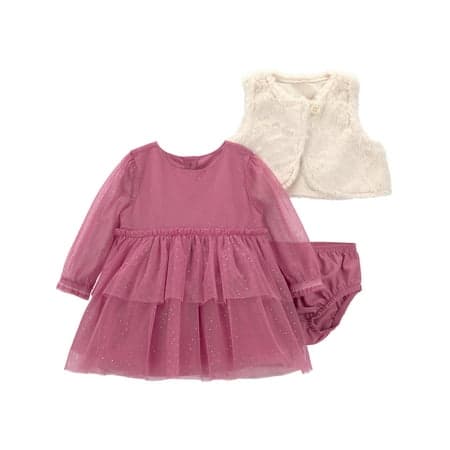Carter's Child of Mine Baby and Toddler Girl Dress Set, 3-Piece, Sizes 0/3-24 Months