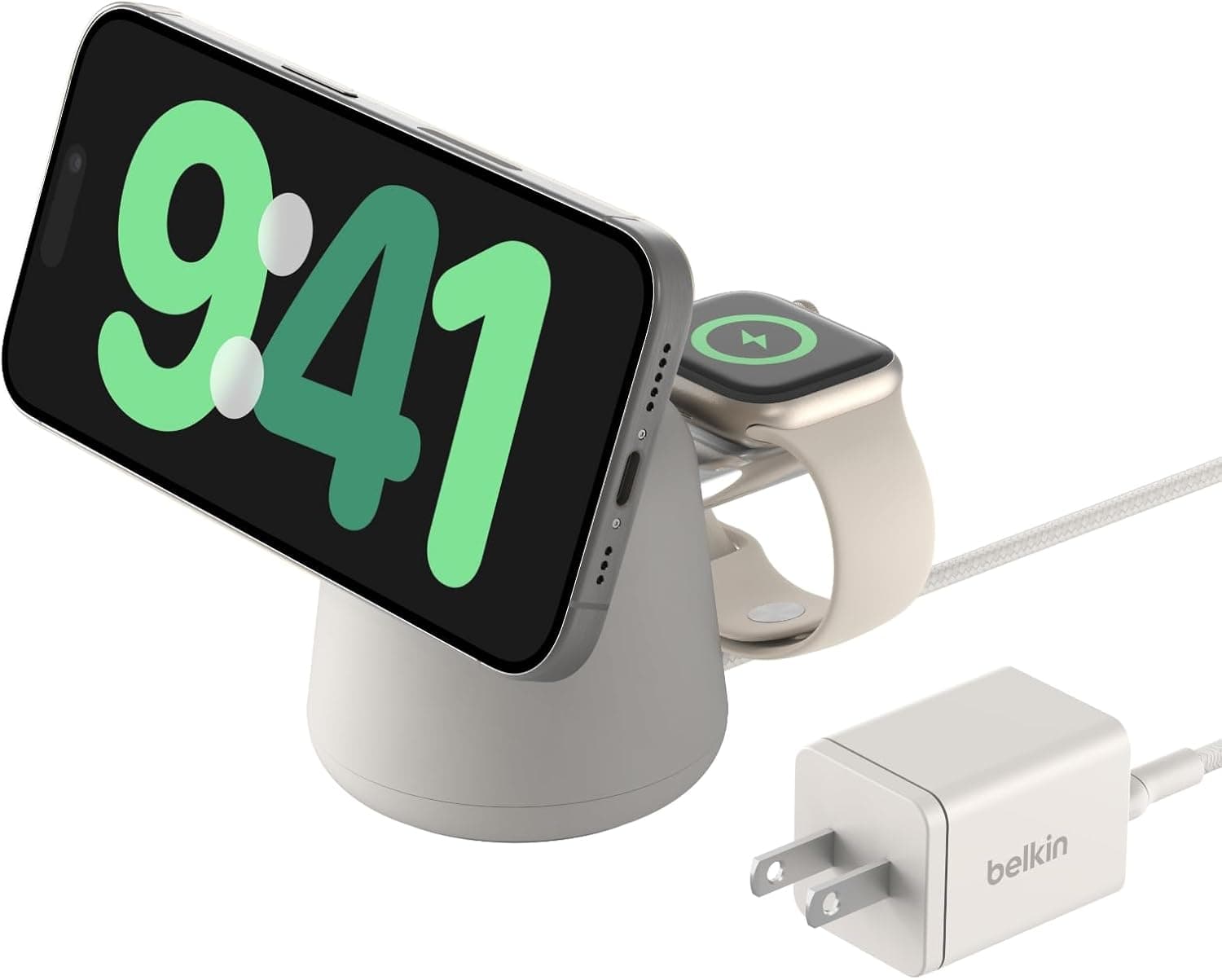 Belkin 2-in-1 Qi2 Wireless Charging Dock - Fast Charge Your iPhone & AirPods