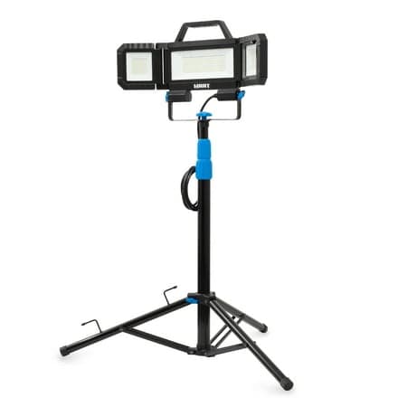 HART Multi-Directional LED 3-Head 7000 Lumen Work Light with Tripod, Adjustable, 7000 Lumens