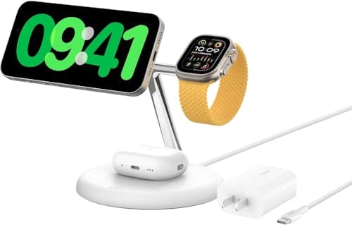 Belkin MagSafe-Compatible 3-in-1 Wireless Charger Stand
