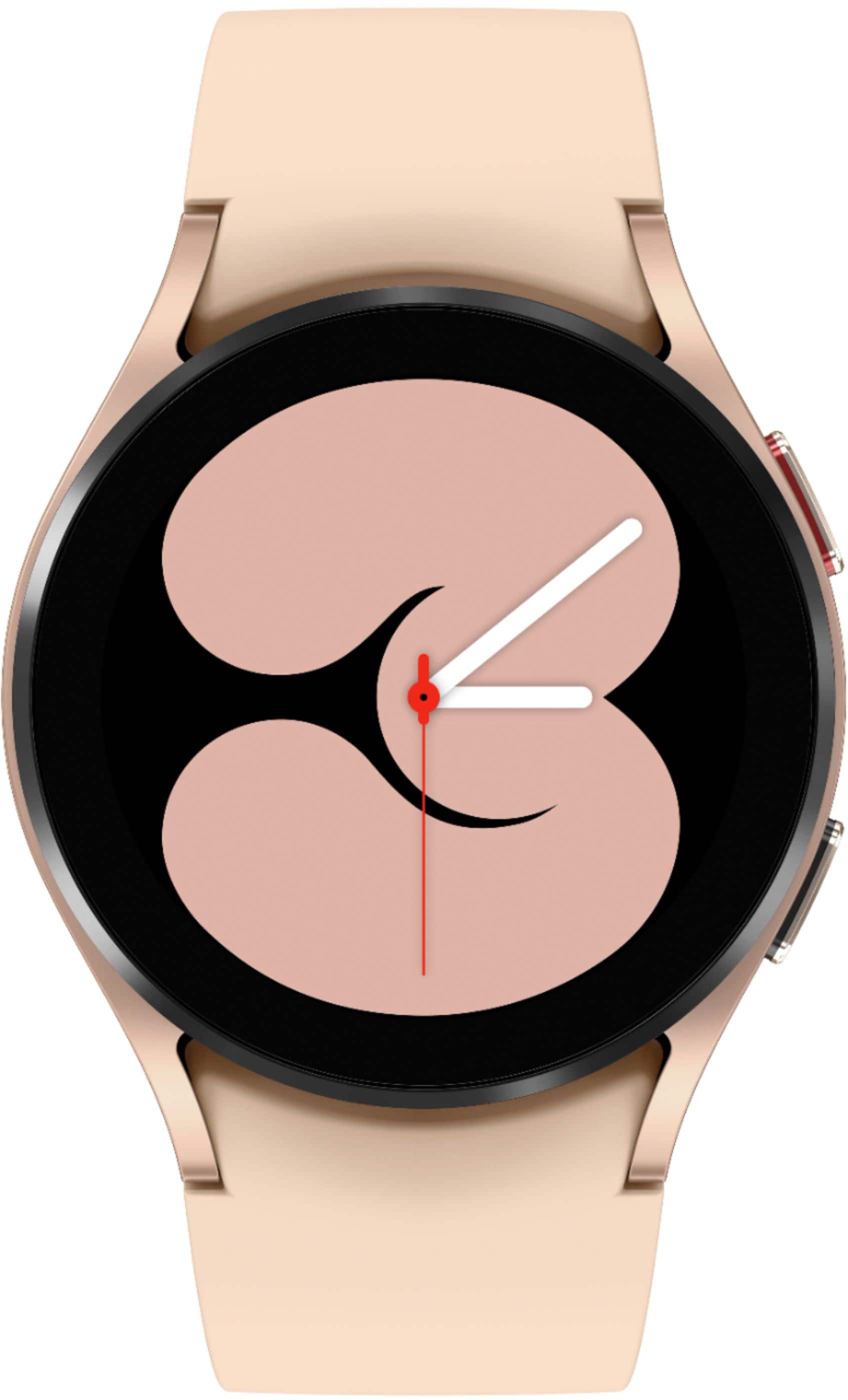 Samsung - Geek Squad Certified Refurbished Galaxy Watch4 Aluminum Smartwatch 40mm LTE - Gold - (2021)